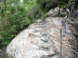 Alum Cave Trail stone steps and handrail