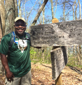 Superintendent Cash Hiking Cove Mountain Trail