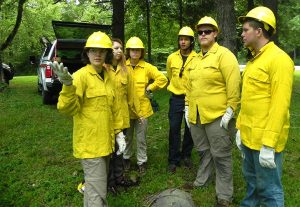 NPS Interns planning how to put out a fire
