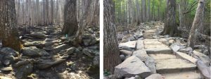 Rainbow Falls Trail - before & after