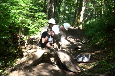 Trails Forever works crew - Chimney Tops Trail. Photo by Jack Williams