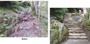 Chimney Tops Trail - before & after