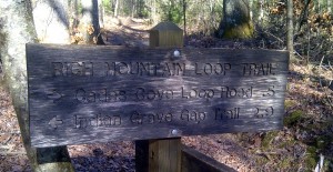 Rich Mountain Loop Trail sign