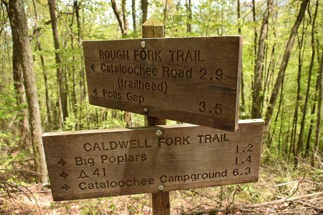 Trail sign for Caldwell Creek Trail