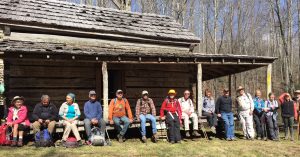 Cook Cabin and FOTS hikers