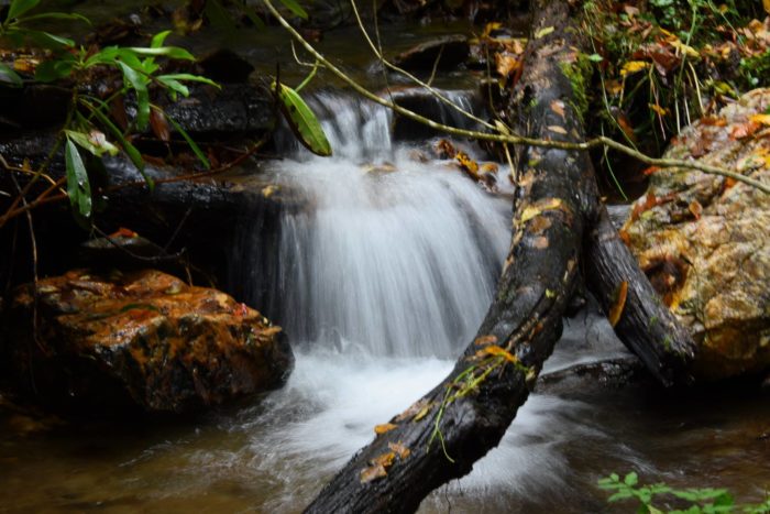 waterfall along Flat Creek Trail