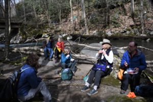 Lunch on Big Creek Trail hike