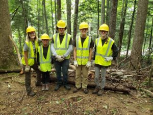 GSMNP high school interns working on Trillium Gap Trail