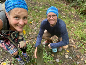 Nancy East and Chris Ford at GSMNP Campsite 30