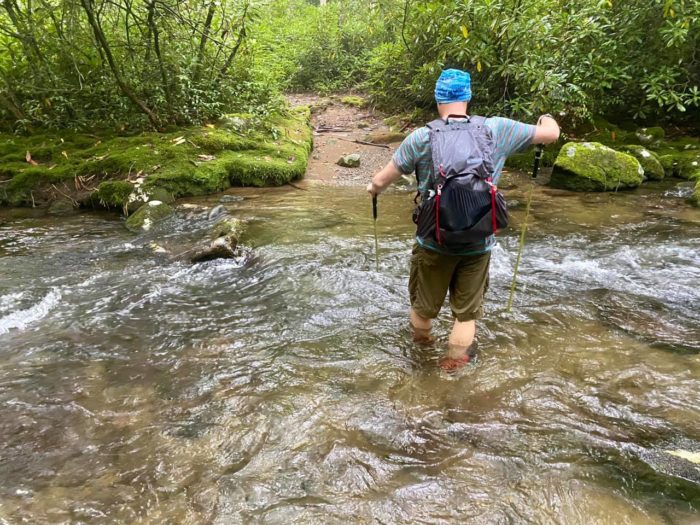 Chris Ford crossing stream