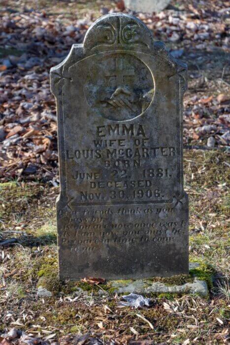 Emma McCarter headstone