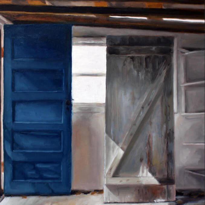 Elkmont Double Doors - oil painting by Heather Heckel