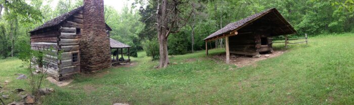 Walker Sisters cabin and out building