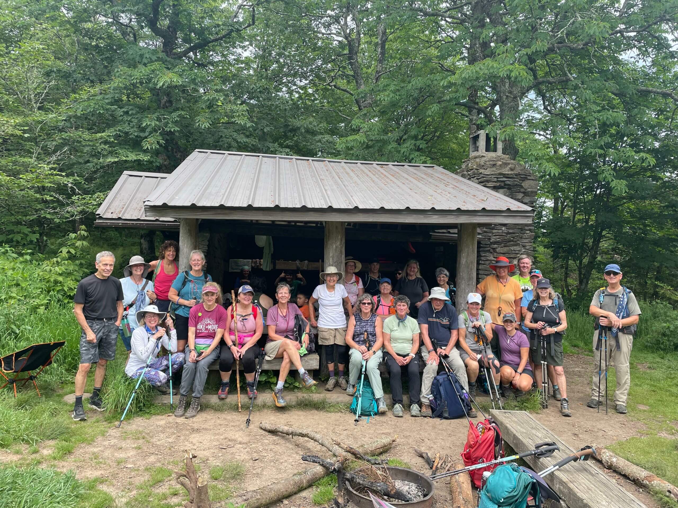 FOTS hikers at Silers Bald Shelter