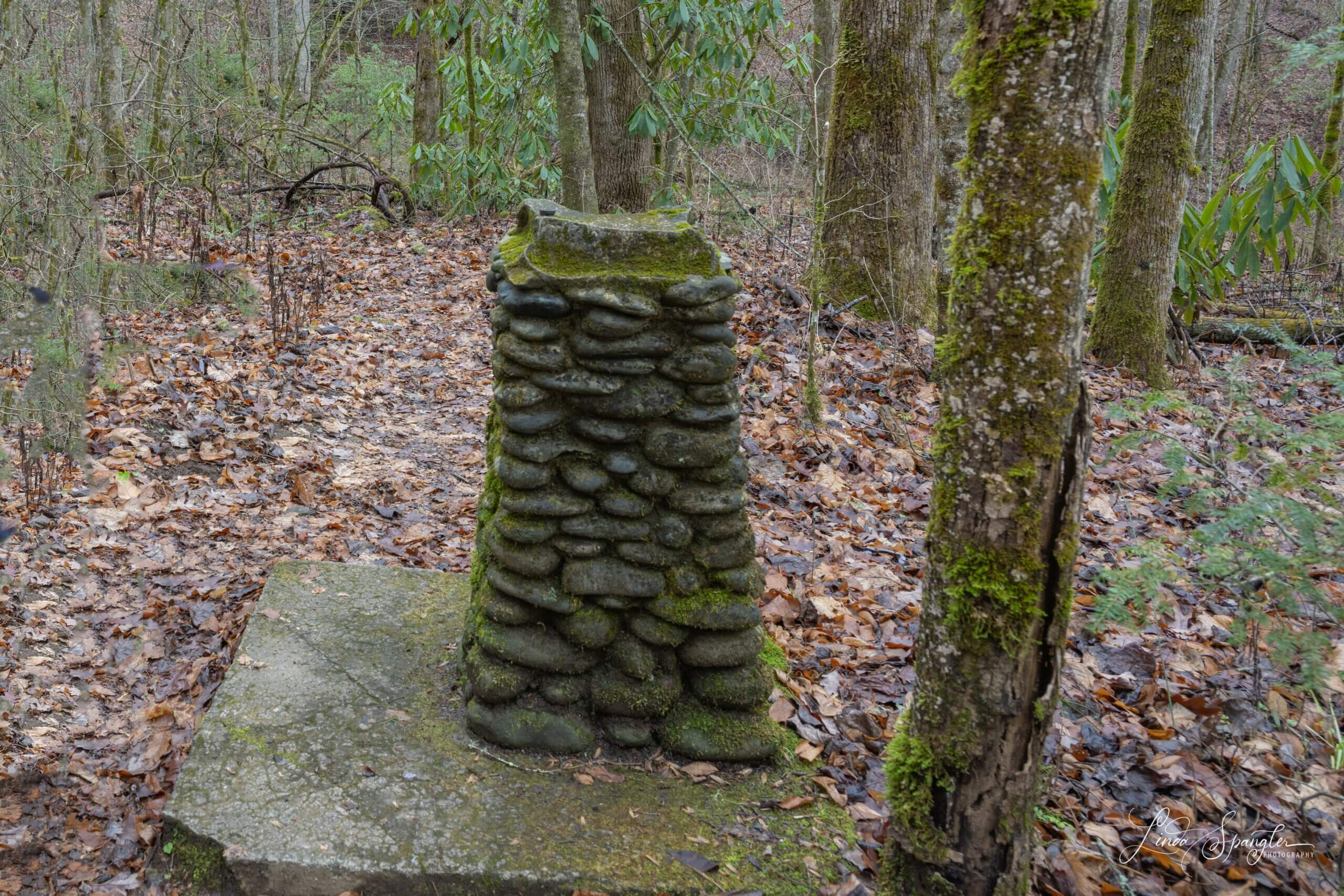 CCC water fountain along Kephart Prong Trail