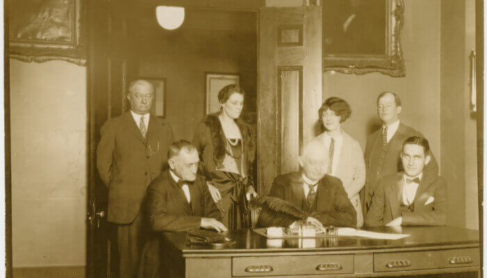 Anne May Davis at signing of legislation