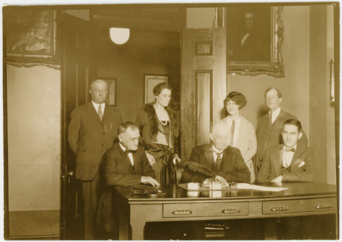 Anne May Davis at signing of legislation