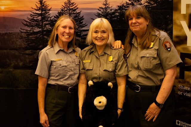 GSMNP Rangers Jen Hale, Sheridan Roberts and Jackie Duhon