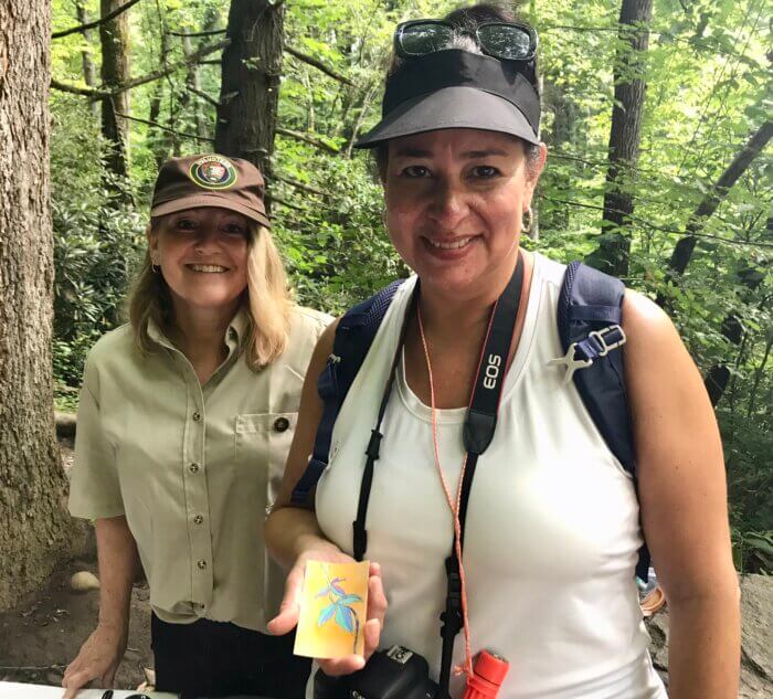 Carrie Weis and GSMNP visitor