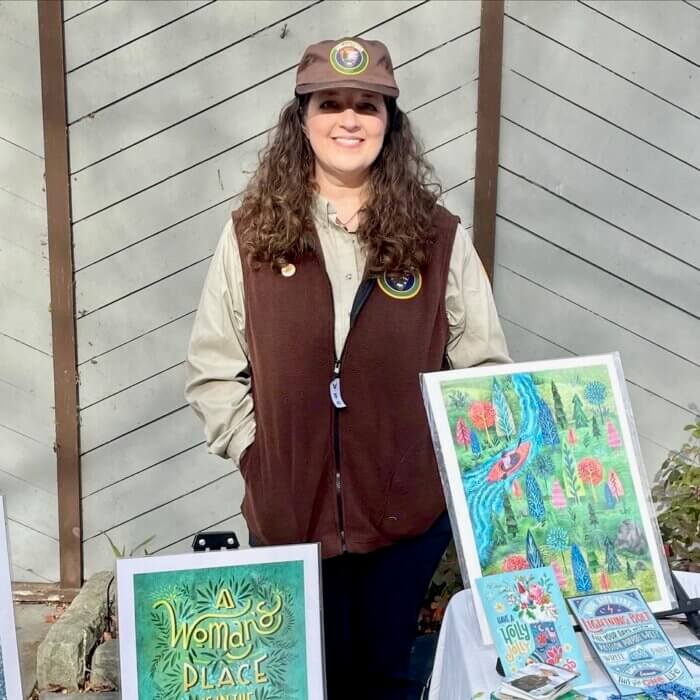 Artist in Residence Sharisse Steber at Sugarlands Visitor Center