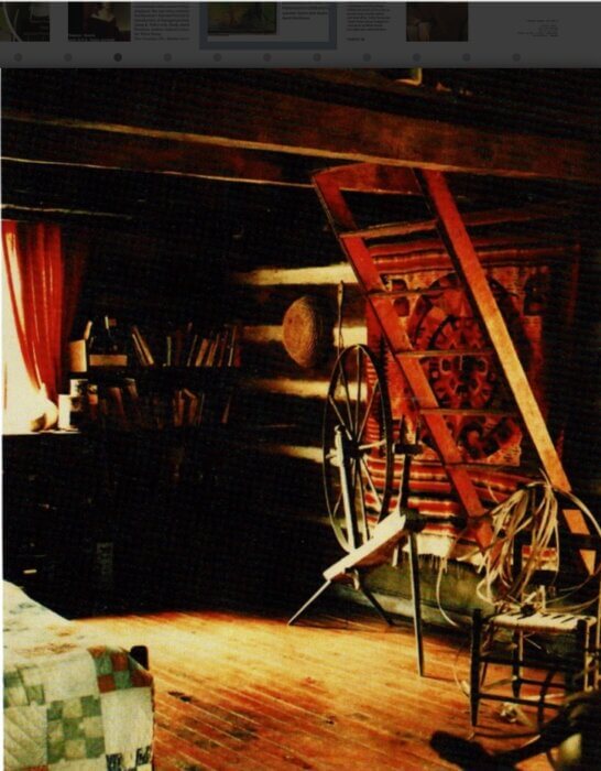 Avent Cabin interior in 1980s