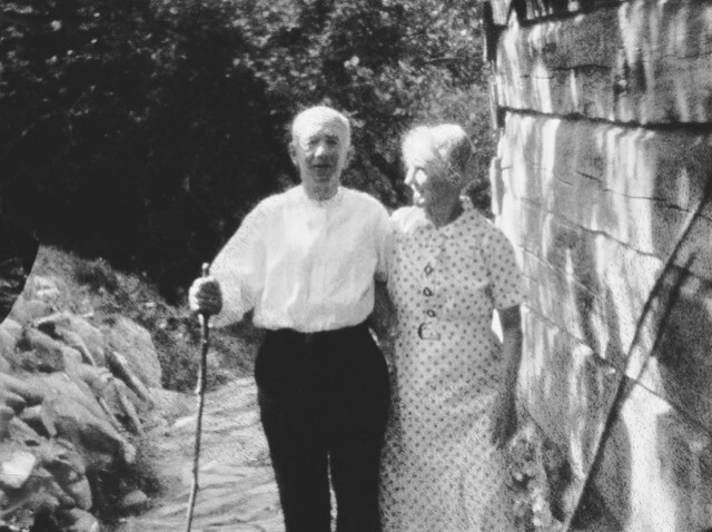 Frank and Mayna Treanor Avent outside Avent Cabin